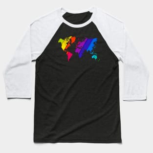 world map rainbow #love Baseball T-Shirt